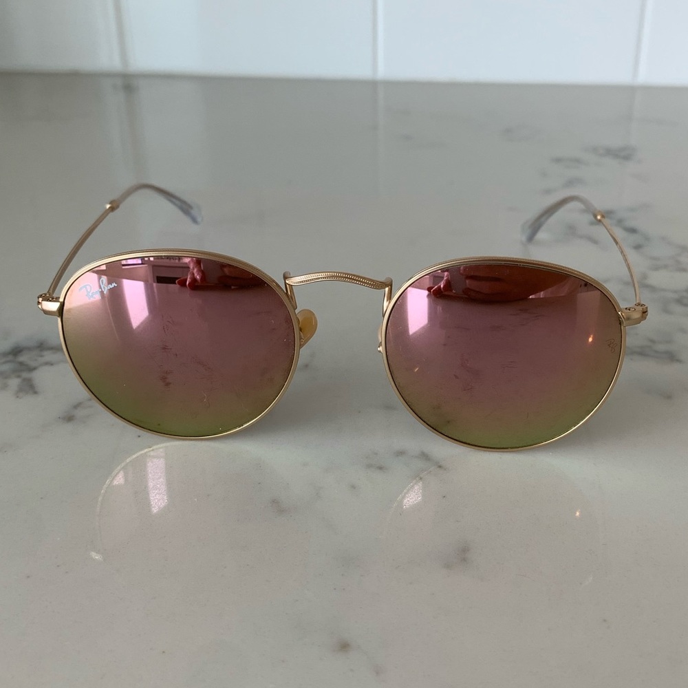 Ray Ban Round Flash Sunglasses